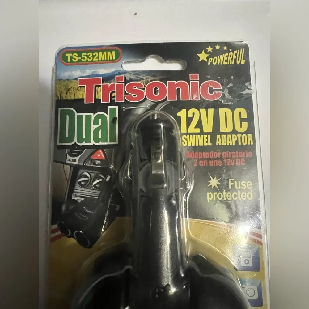 Trisonic Dual 12V DC SWIVEL ADAPTOR